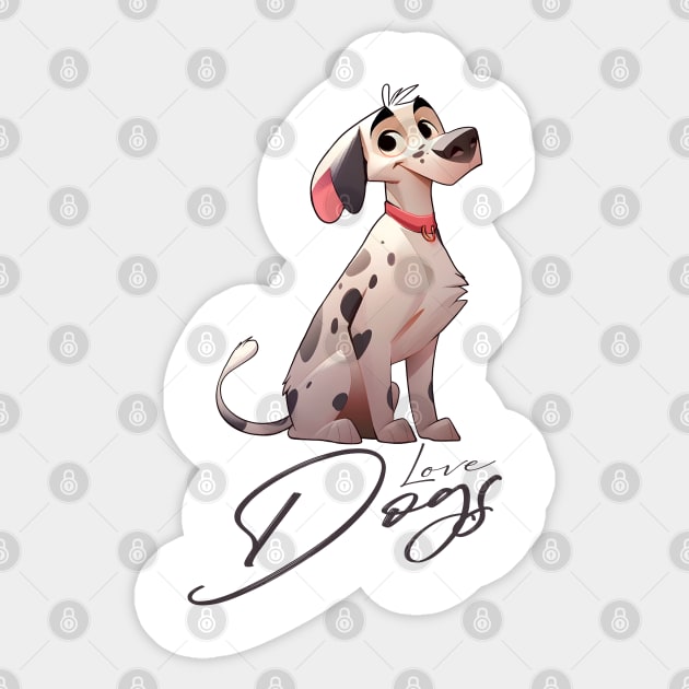 Dalmatian Dog Sticker by ArtRoute02